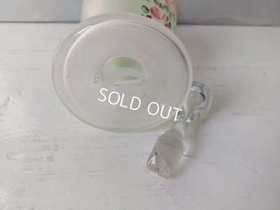 画像10: アンティークつばめとローズ柄リキュールボトルセット