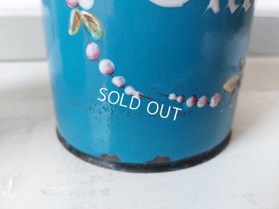 画像4: アンティーク手描きローズ柄キャニスター