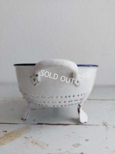 画像4: アンティークホーロー白猫脚コランダー