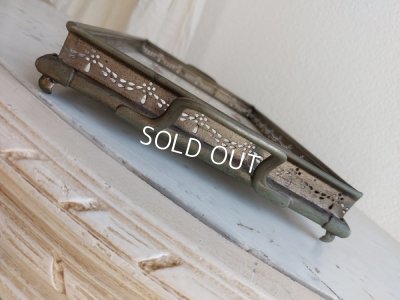 画像10: アンティーク陶器ローズガーランド柄トレイ