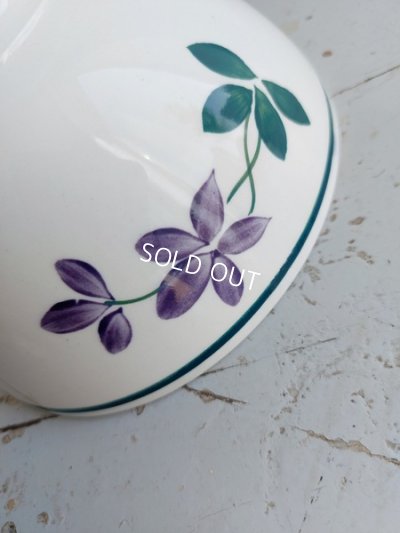 画像8: ジアンすみれ柄カフェオレボウル