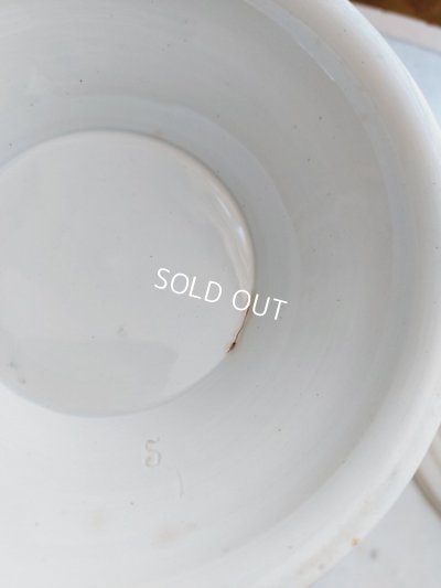 画像13: アンティークマリエローズとパンジー柄陶器スーピエール