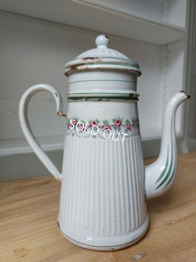 画像6: BB白ローズガーランド柄コーヒーポット