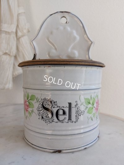 画像4: アンティークホーローローズ柄セル缶