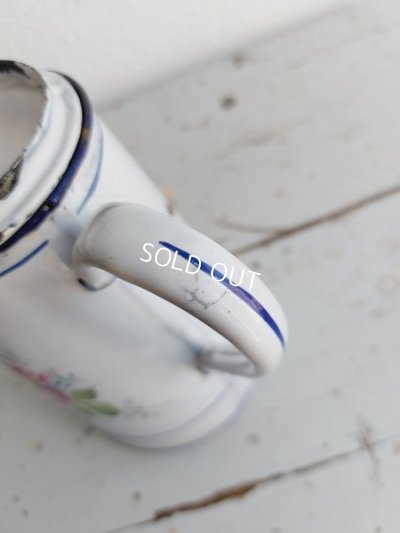 画像6: アンティーク手描き花柄コーヒーポット