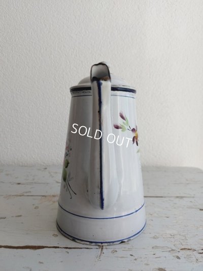 画像10: アンティーク手描き花柄コーヒーポット