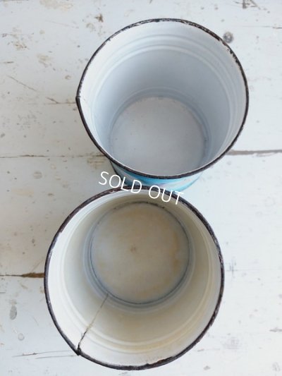 画像12: アンティークホーロー花柄キャニスターセット