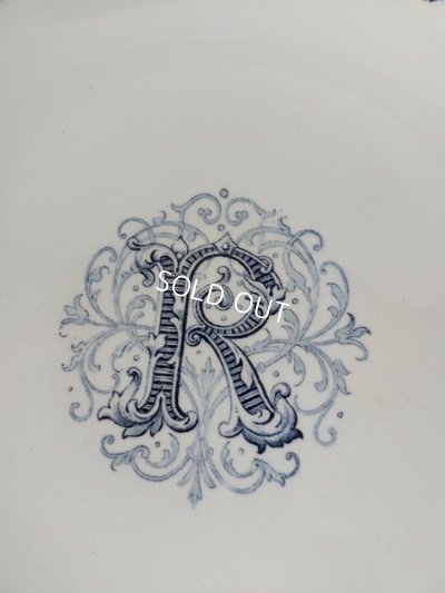 画像2: K&Grリュネヴィル窯Rイニシャルコンポート皿