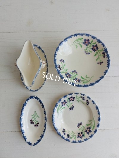 画像2: おままごと花柄ソーシエとコンポート皿セット