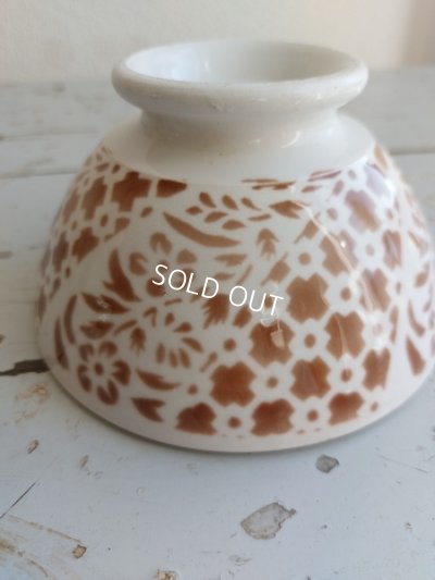 画像10: アンティーク幾何学模様カフェオレボウル