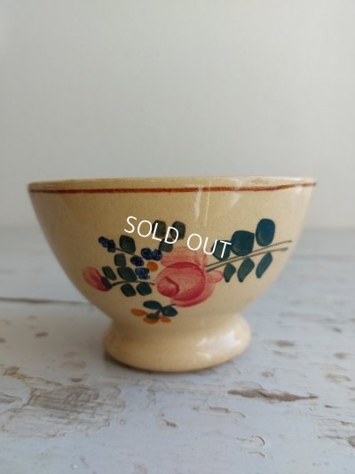 画像2: アンティーク手描きローズ柄ボウル