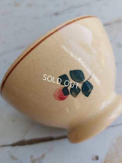 画像10: アンティーク手描きローズ柄ボウル