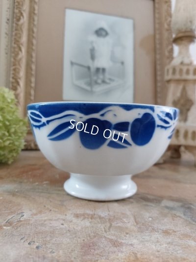 画像8: アンティークさくらんぼ柄カフェオレボウル