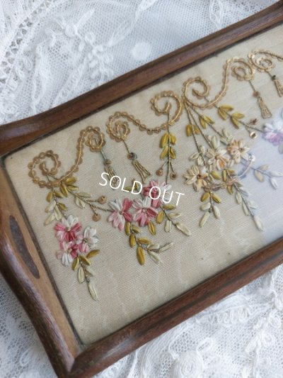 画像5: アンティークリボン刺繍トレイ