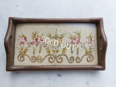 画像8: アンティークリボン刺繍トレイ