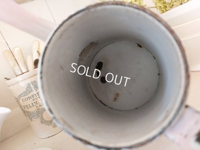 画像11: アンティークホーローピンク花柄コーヒーポット