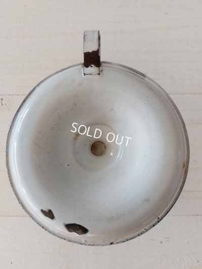 画像18: アンティークホーローピンク花柄コーヒーポット