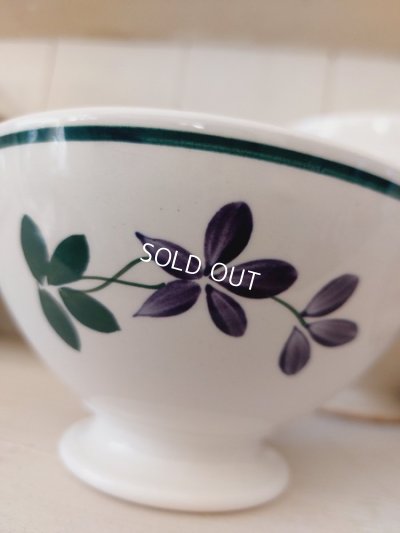 画像2: ジアンすみれ柄カフェオレボウル