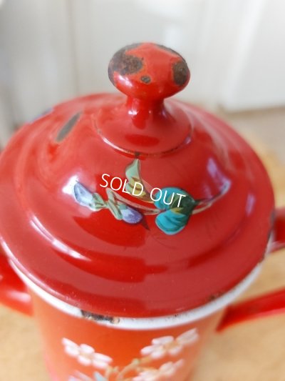 画像6: エトワール社赤すみれ柄ポット