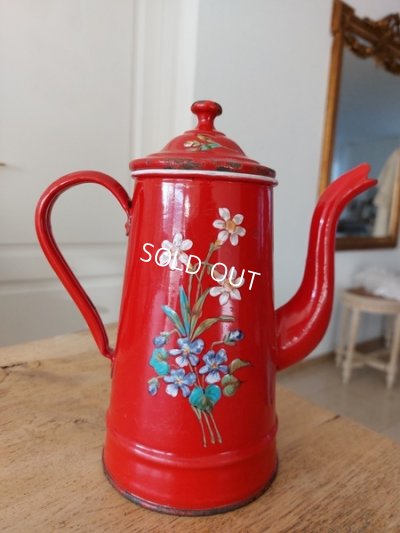 画像12: エトワール社赤すみれ柄ポット