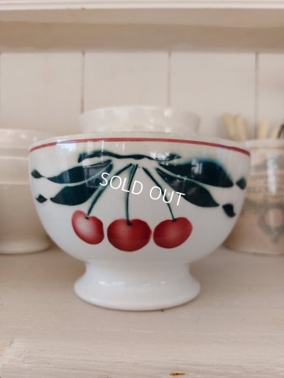画像6: Ceranord Saint-Amandチェリー柄カフェオレボウル