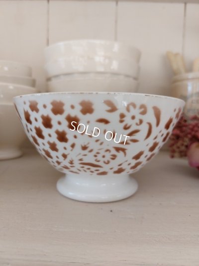 画像3: アンティーク幾何学模様カフェオレボウル