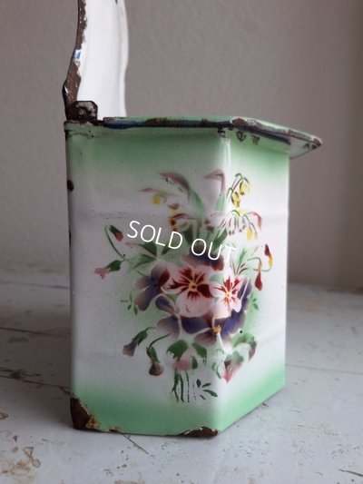 画像8: Japy六角形ライトグリーングラデーションビオラ柄セル缶