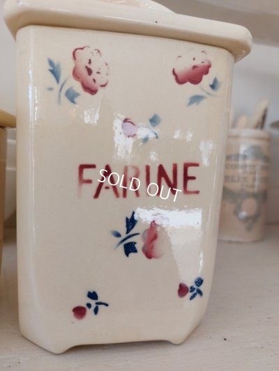 画像3: バドンヴィレ花柄陶器キャニスター