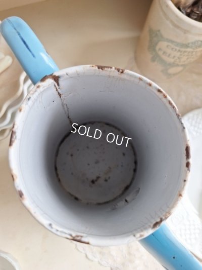 画像11: アンティークホーロー手描きコーヒーポット