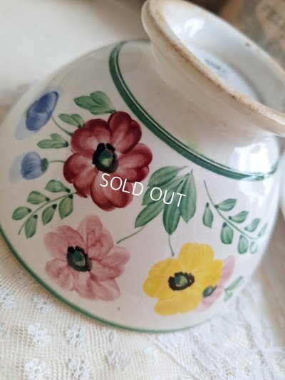 画像4: ディゴワン手描き花柄カフェオレボウル