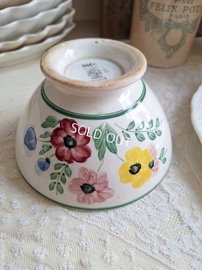 画像2: ディゴワン手描き花柄カフェオレボウル