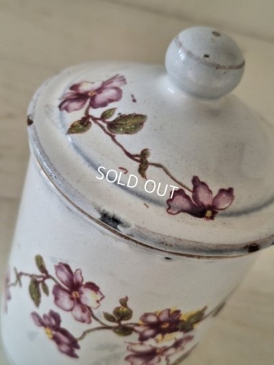 画像4: BF社すみれ柄ホーローキャニスター