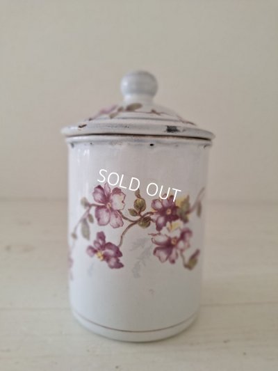 画像11: BF社すみれ柄ホーローキャニスター