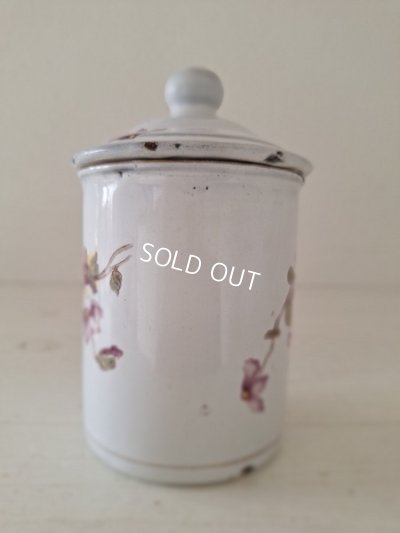 画像8: BF社すみれ柄ホーローキャニスター