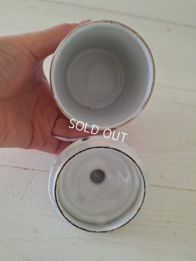 画像7: BF社すみれ柄ホーローキャニスター