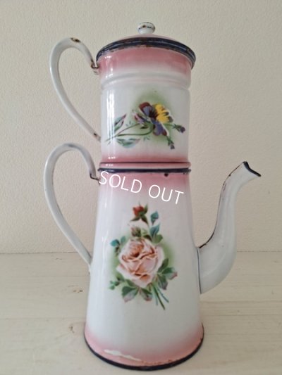 画像4: Japyピンクぼかしローズ柄コーヒーポット