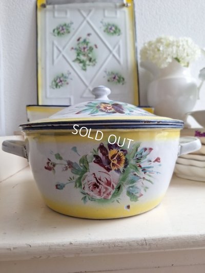 画像7: Japyイエローぼかし勿ローズとパンジー柄チュリーン　