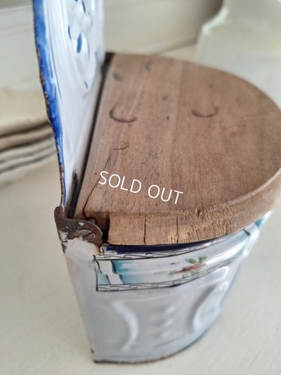 画像7: アンティークホーロー手描きフラワー缶