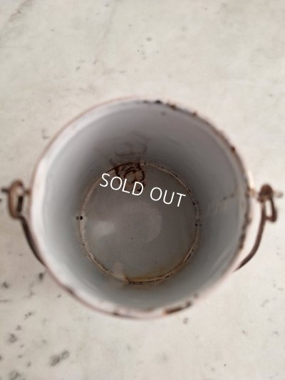 画像11: ホーローピンク花柄ミルクキャリー