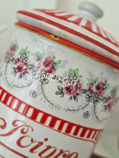 画像2: BB赤ローズガーランド柄キャニスター