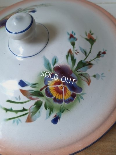 画像10: Japyピンクローズとパンジー柄キャセロール