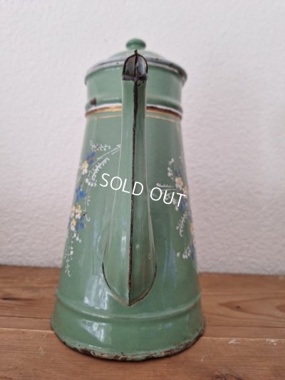 画像4: アンティークエナメル手描きコーヒーポット