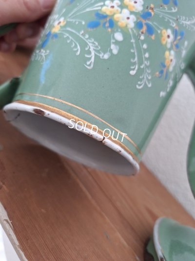 画像12: アンティークエナメル手描きコーヒーポット