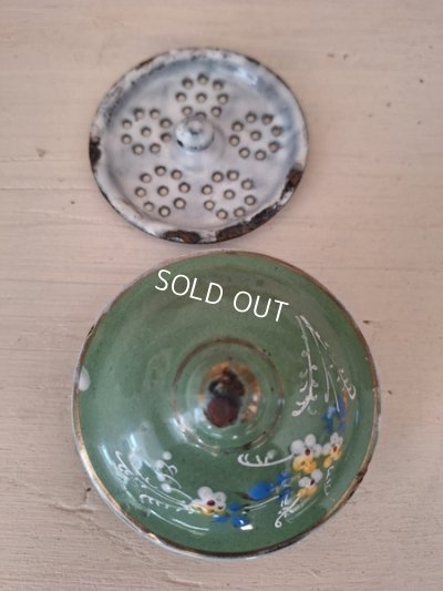 画像13: アンティークエナメル手描きコーヒーポット