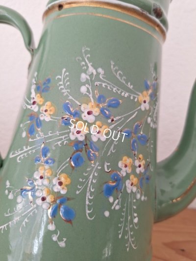 画像7: アンティークエナメル手描きコーヒーポット