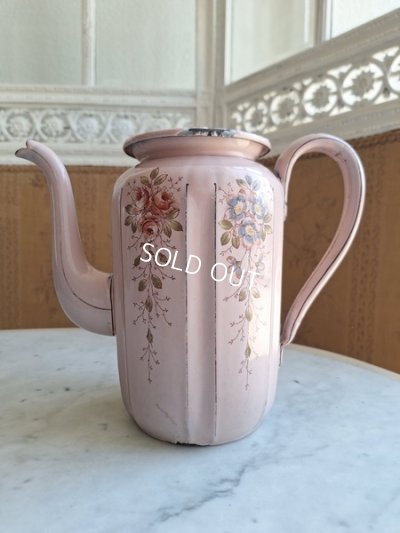 画像7: アンティークホーロー手描きコーヒーポット