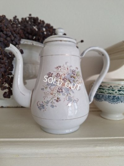 画像16: ホーローすみれと勿忘草柄ポット