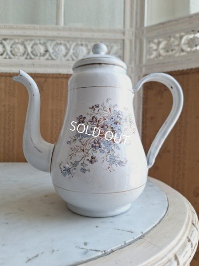 画像9: ホーローすみれと勿忘草柄ポット