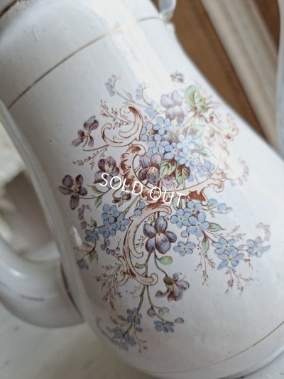 画像2: ホーローすみれと勿忘草柄ポット