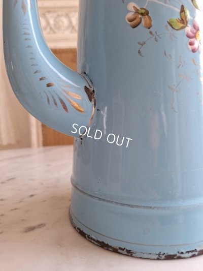 画像15: アンティークホーロー手描きコーヒーポット